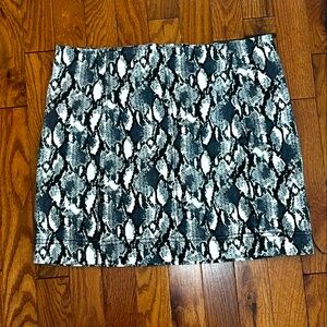 Jolt Snakeskin Print Mini Skirt